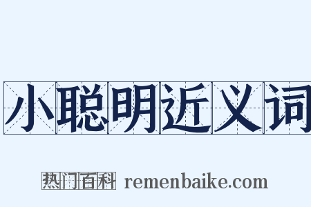 小聪明近义词是什么意思的图片